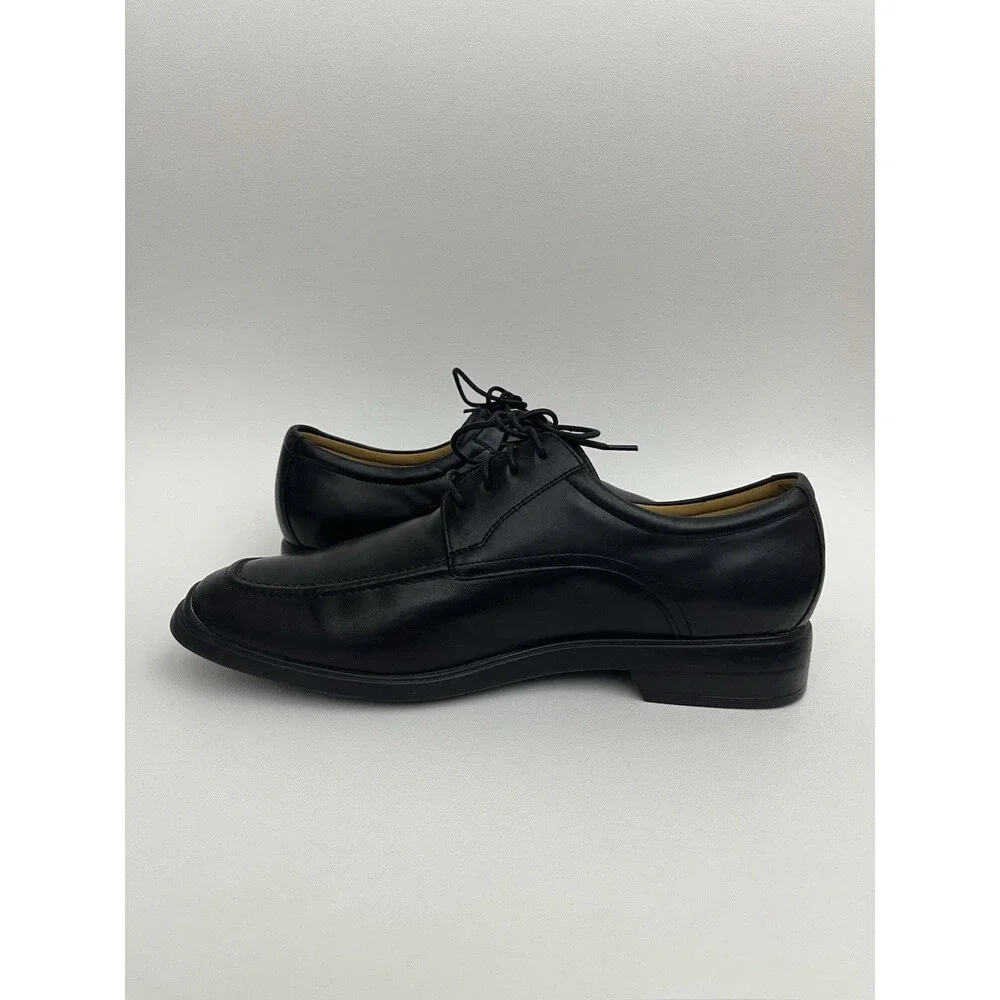 Cole Haan Men's C09283 Black Leather Apron Toe Derby Shoes Size 11 M